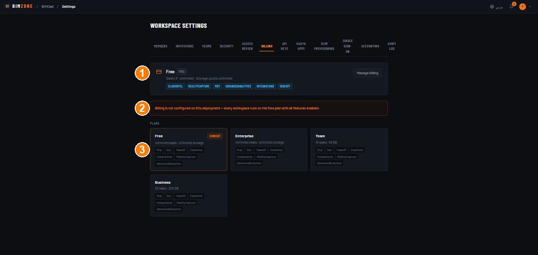 Workspace billing
